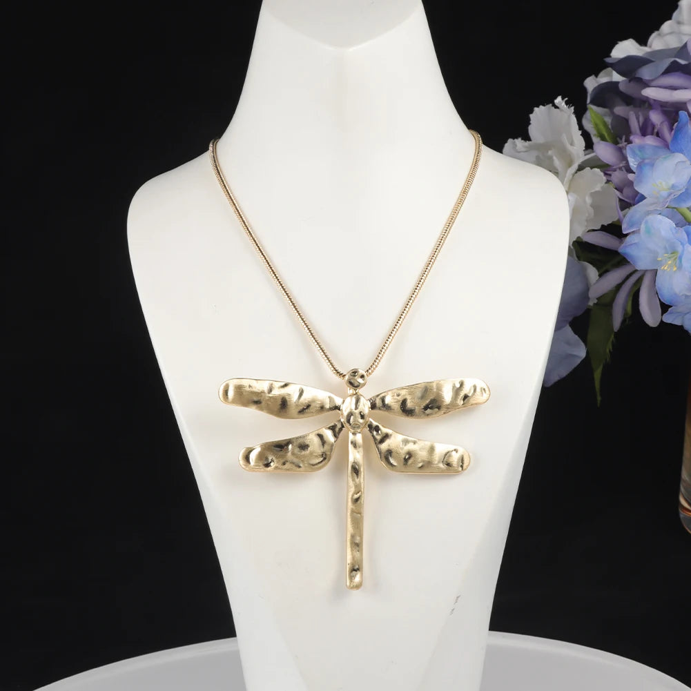 Dragonfly Chokers Enamel Vintage Jewelry Pendant Accessories Necklaces for Women
