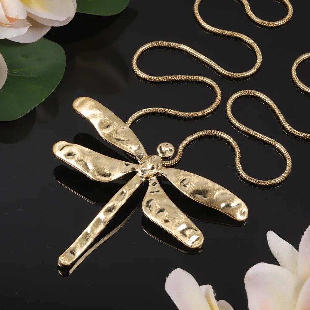 Dragonfly Chokers Enamel Vintage Jewelry Pendant Accessories Necklaces for Women