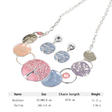 Tree of Life Enamel Chain Choker Necklace for Women