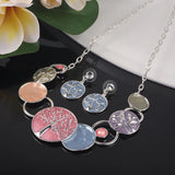 Tree of Life Enamel Chain Choker Necklace for Women