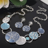 Tree of Life Enamel Chain Choker Necklace for Women