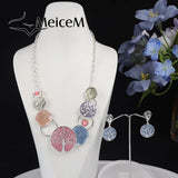 Tree of Life Enamel Chain Choker Necklace for Women