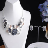 Resin Geometric Choker Set Acrylic Necklace