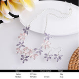Enamel Flower Pendant Necklace Multilayer Chain Choker Rope Steel Boho