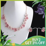Enamel Flower Choker Chain Statement Necklace Party Jewelry