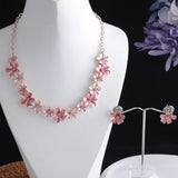 Enamel Flower Choker Chain Statement Necklace Party Jewelry