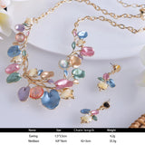 Women Necklace Plated Leaf Drop Female Necklaces Unique Mother's Gift