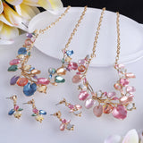 Women Necklace Plated Leaf Drop Female Necklaces Unique Mother's Gift