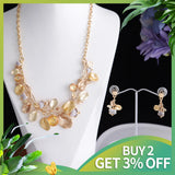 Women Necklace Plated Leaf Drop Female Necklaces Unique Mother's Gift