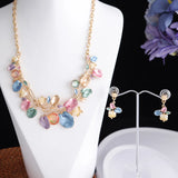 Women Necklace Plated Leaf Drop Female Necklaces Unique Mother's Gift
