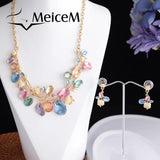 Women Necklace Plated Leaf Drop Female Necklaces Unique Mother's Gift