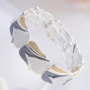 Meicem Elastic Wire Bracelet Enamel Geometric Bangle for Women