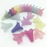 Acrylic Scrub Jewelry Beads 21*23mm Monochrome Morning Glory
