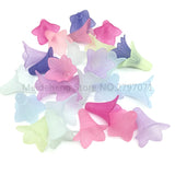 Acrylic Scrub Jewelry Beads 21*23mm Monochrome Morning Glory