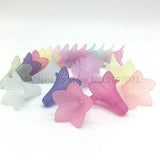 Acrylic Scrub Jewelry Beads 21*23mm Monochrome Morning Glory