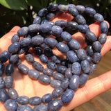 Meihan Natural Sapphire Faceted Rice Loose Beads For Jewelry Making