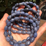 Meihan Natural Sapphire Faceted Rice Loose Beads For Jewelry Making