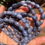 Meihan Natural Sapphire Faceted Rice Loose Beads For Jewelry Making