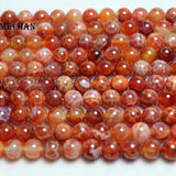 Meihan 8mm Fire Agate Round Loose Beads