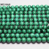 Meihan Malachite Smooth Round Beads 9.5-10mm for Jewelry Making