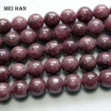 Meihan 9.5-10mm Purple Lepidolite Smooth Round Beads