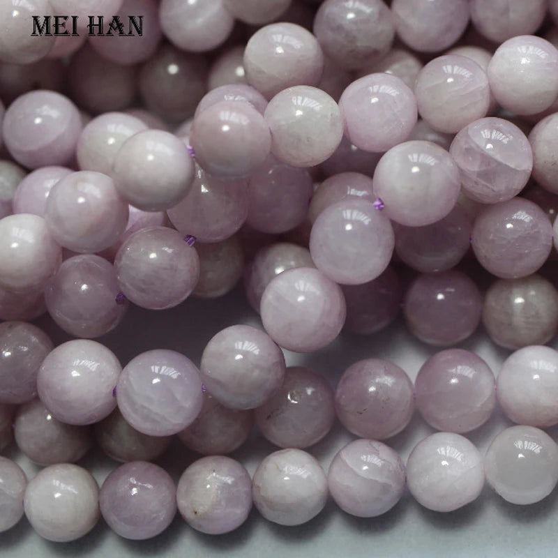 Natural A+ Madagascar Kunzite 8mm Smooth Round Beads