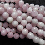 Natural A+ Madagascar Kunzite 8mm Smooth Round Beads
