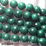 Meihan Natural Malachite 10mm Smooth Round Stone Beads