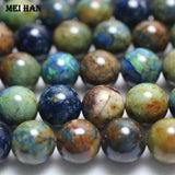 Meihan Chrysocolla Lapis Lazuli Smooth Round Beads Set