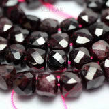 Meihan Natural Mozambique Garnet 8mm Faceted Cube Beads