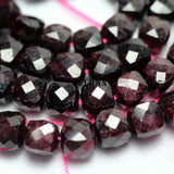 Meihan Natural Mozambique Garnet 8mm Faceted Cube Beads