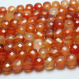 Meihan Natural Red Carnelian 8mm Cube Beads for DIY Jewelry Making