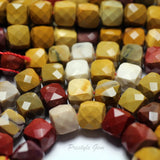 Meihan 8mm Moukaite Faceted Square Loose Stone Beads for DIY Jewelry