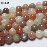 Meihan Natural Moonstone Smooth Round Loose Beads 8mm 10mm
