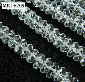 Meihan Natural Crystal Faceted Rondelle Beads 3.5*7.5mm Set