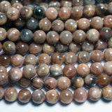 Meihan 10mm Sunstone Smooth Round Loose Beads for Jewelry Making