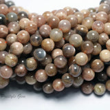 Meihan 8mm Sunstone Smooth Round Loose Beads for Jewelry Making