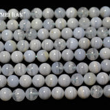Meihan Brazil lace chalcedony 6mm 8mm smooth round beads set