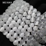Meihan 10mm Selenite Calcite Gem Beads Round Stone for Jewelry Making