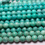 6-6.5mm A+ Mozambique Amazonite Smooth Round Beads for Jewelry Making