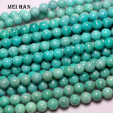 6-6.5mm A+ Mozambique Amazonite Smooth Round Beads for Jewelry Making