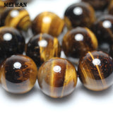 Meihan Natural Brown Tiger Eye 18mm Round Stone Beads for Jewelry Making DIY