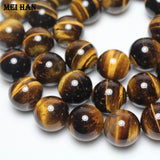 Meihan Natural Brown Tiger Eye 18mm Round Stone Beads for Jewelry Making DIY