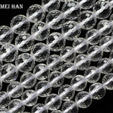 Meihan Crystal Faceted Round Natural Beads - Set of 2 Strands