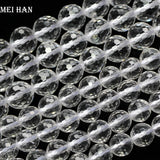 Meihan Crystal Faceted Round Natural Beads - Set of 2 Strands