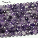 Meihan 7.5-8mm 10mm Amethyst Quartz Crystal Beads Set for DIY Jewelry
