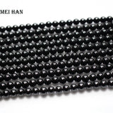 Meihan 4mm Tourmaline Smooth Round Loose Beads for Jewelry Making