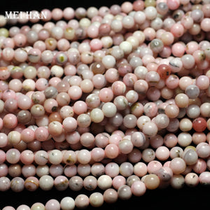 Meihan Pink Opal Smooth Round Loose Beads 6mm DIY Jewelry Making