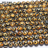 Meihan (2 strands/set) 8mm Ancient Tibet Dzi eye Agate Beads charms stones