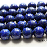 Meihan Natural Lapis Lazuli 9-10mm Smooth Round Loose Beads